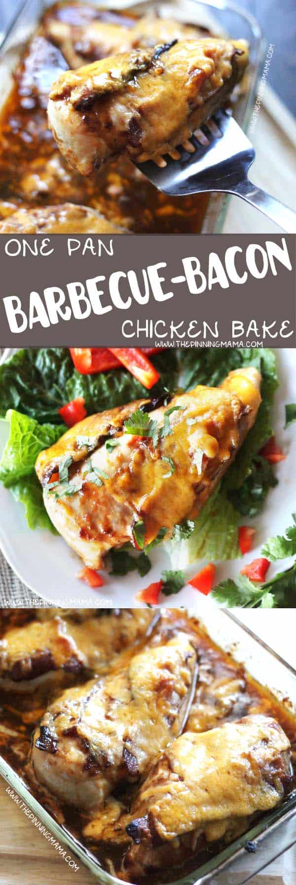 EASY BARBECUE BACON CHICKEN BAKE Recipe - The first time I made this my family gobbled it up and demanded I make again ASAP! The bacon, BBQ sauce and cheddar cheese combo is so good! We served it over rice, but this one dish casserole would be good over greens, potatoes or with traditional barbecue sides like cole slaw! 