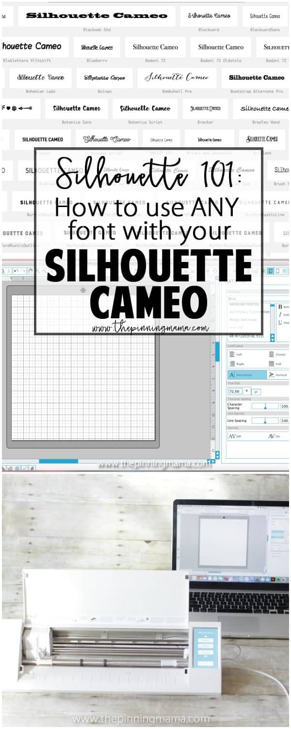 Silhouette 101: How to use any font with your Silhouette CAMEO. I can't believe I didn't know this!!