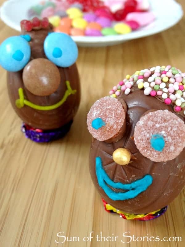fun faces easter eggs