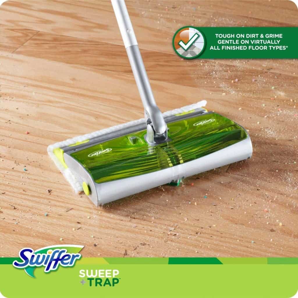 10+ Simple Things to Help Kids Clean: Swiffer Sweep and Trap - www.thepinningmama.com