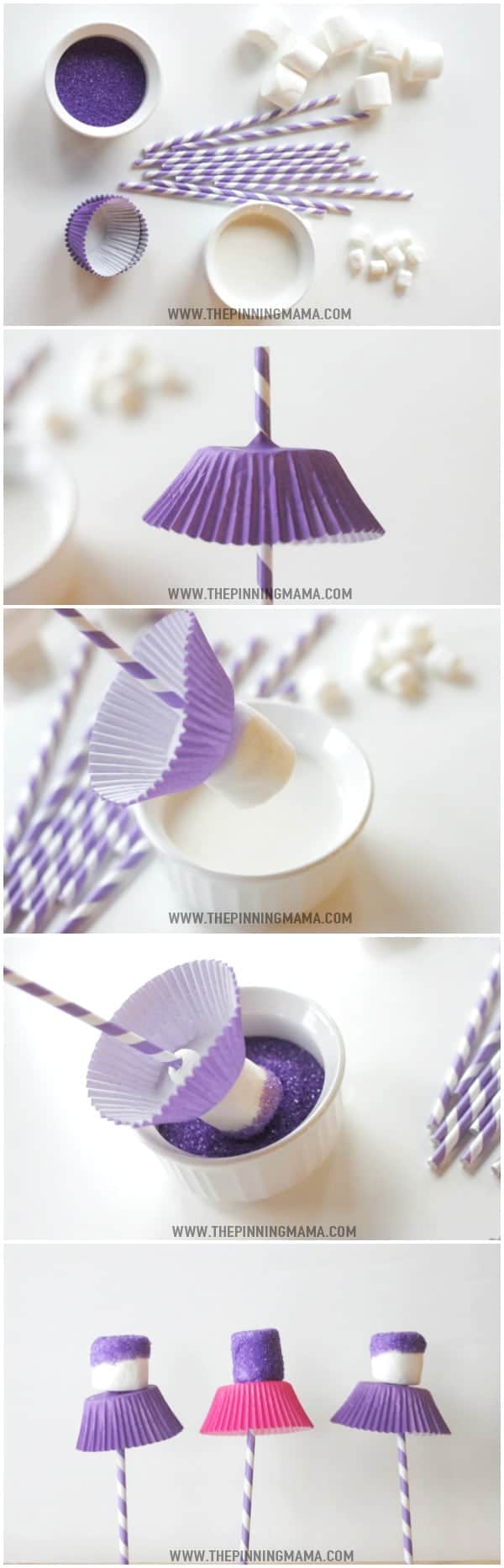 Make these Marshmallow Princess pops at a Princess Party or as a fun craft activity. They are super easy to put together and with a few little tricks, even the youngest kids will love making and eating this fun craft activity!