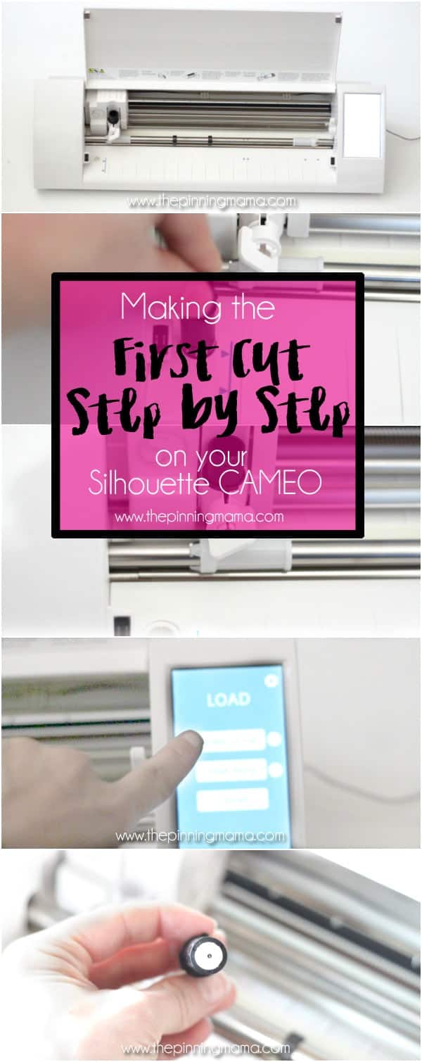 Your First Cut with the Silhouette CAMEO - Step by Step instructions on how to make your first cut. You will be a pro in no time!
