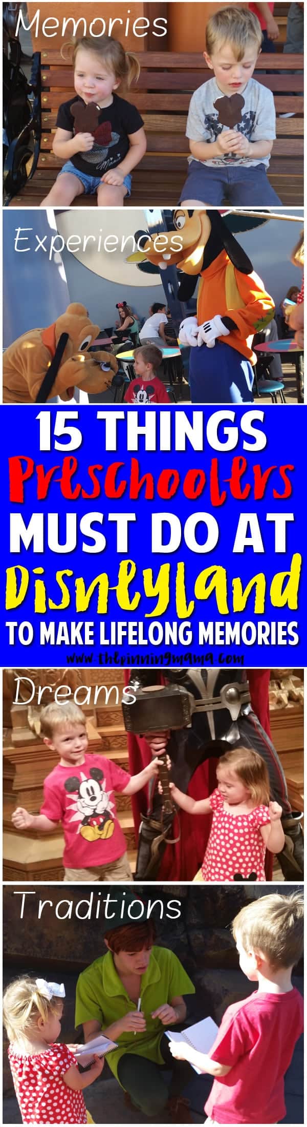 15 things you MUST DO with your kids at Disneyland! This list is full of great ideas for traditions that will make memories for a life time! Number 2 is BRILLIANT! Saving this list to do it with our preschoolers when we go to Disney!!