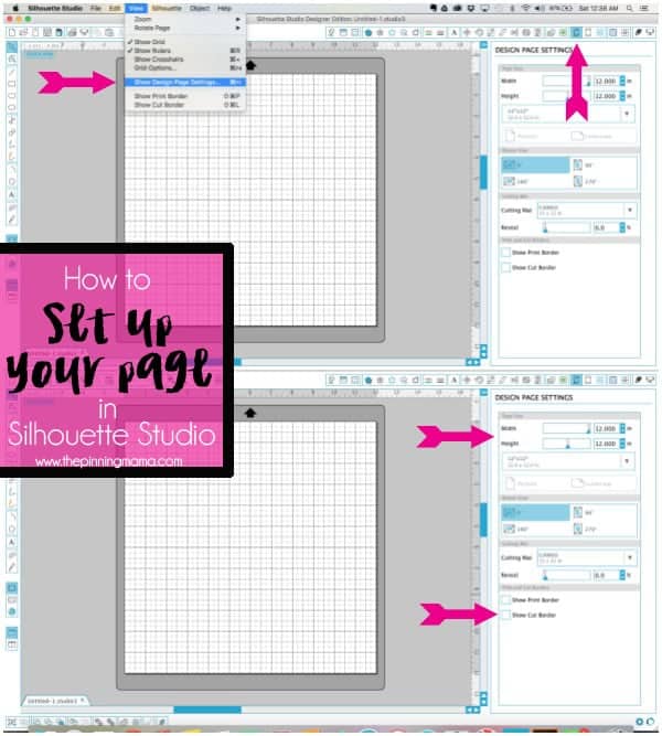How to Set up a Page to Cut with your Silhouette CAMEO