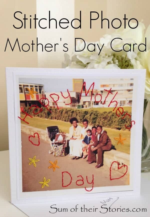 Stitched photo mothers day card 2