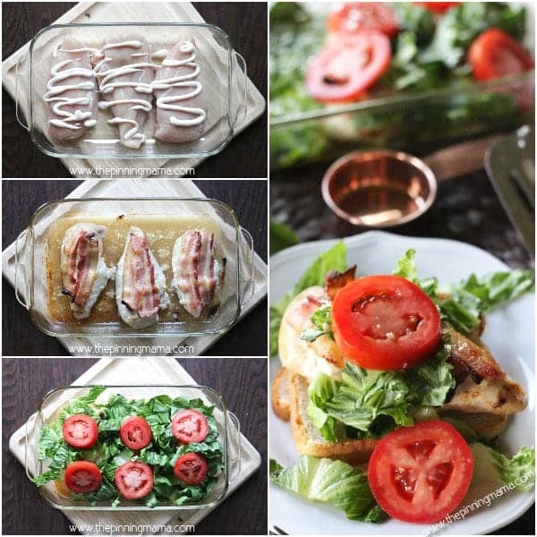 Quick + Easy + Healthy = Best dinner recipe EVER!!! BLT Chicken Bake Recipe - Quick and easy chicken dinner, so delicious AND Paleo + Whole30 compliant recipe. Tender chicken, rich bacon, crisp lettuce, and thick juicy tomatoes, it doesn't get much better than that! I love it when I can find quick recipes because so many seem to take hours to get onto the table! Dairy free, grain free low carb dinner idea!