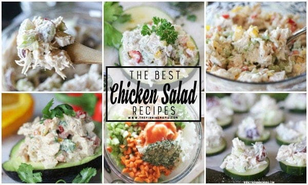 So many CHICKEN SALAD recipes and they are all rated 5 stars and so delicious! Everyone in the comments is raving about these! Ranch Chicken Salad, Fajita Chicken Salad and even Classic Chicken Salad! So many great recipes!