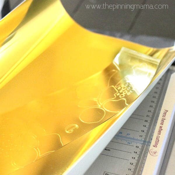 Gold Foil Iron On Heat Transfer Vinyl for Silhouette Cameo and Cricut projects and crafts