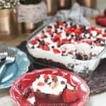 No Bake Strawberries and Cream Cake recipe - quick and easy 3 ingredient dessert!