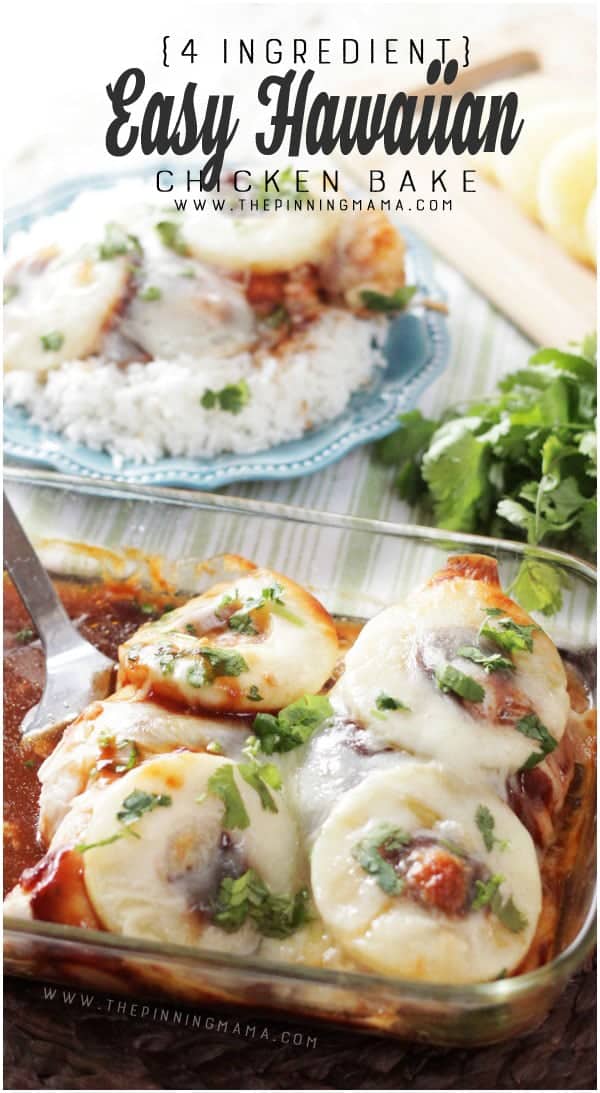 Easy Hawaiian Chicken Bake - Barbecue + Pineapple is my FAVORITE!! This recipe is so easy to make and everyone loves it!