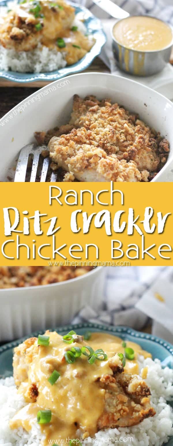 Ranch Cracker Chicken Bake Recipe - This one dish baked chicken dinner is tender and juicy on the inside and topped with a perfectly crisp ranch flavored cracker crust. This is the perfect dinner to please even the pickiest of eaters.
