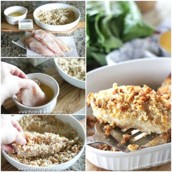 Ritz Cracker Chicken Bake Recipe - You will LOVE this recipe! So quick and easy and kids and adults love it! It tastes like comfort food but you can make it in just a few minutes and everyone always cleans their plate and asks for seconds!!