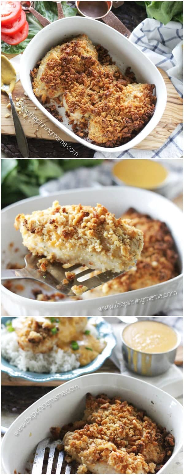Ritz Cracker Chicken Bake Recipe - You will LOVE this recipe! So quick and easy and kids and adults love it! It tastes like comfort food but you can make it in just a few minutes and everyone always cleans their plate and asks for seconds!!
