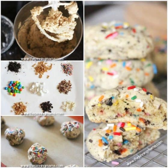 Basic Cookie Dough Recipe you can load up with any mix ins to make 100's of flavor combinations. This is like the Marble Slab of cookies! They are soft, chewy and thick! My favorite!