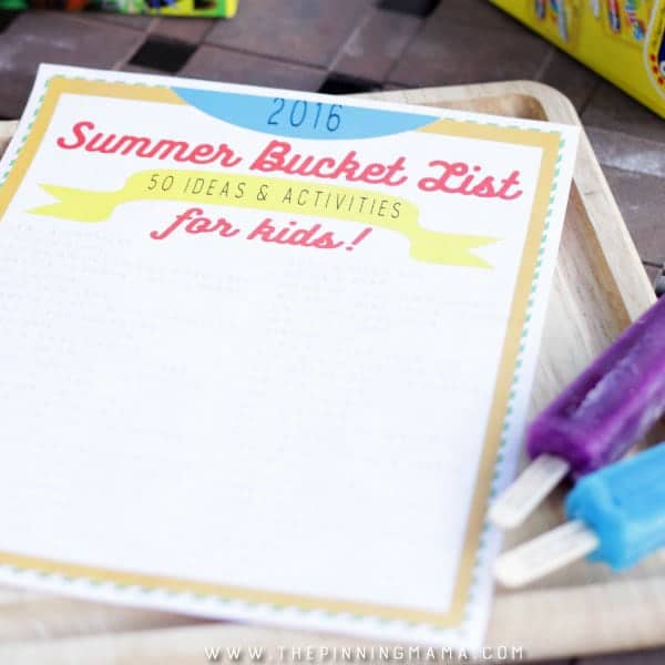 FREE Summer Bucket List - 50 ideas and activities to keep your kids busy this summer!