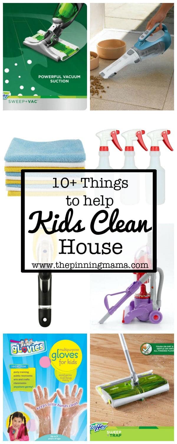 Cool products that even little kids can use to help them learn to clean! We are big into responsibilities at our house and these really help them learn age appropriate chores.