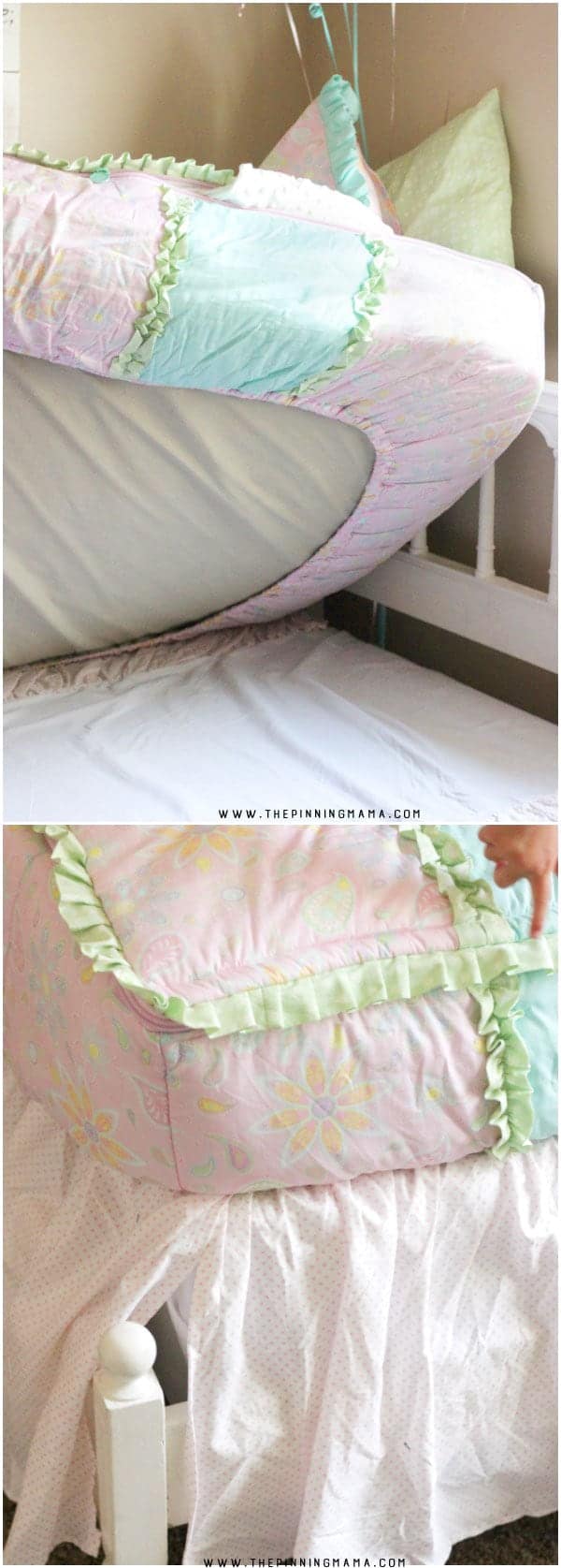 This kids bedding is one piece expertly made to replace the comforter, flat sheet, fitted sheet, and cuddle blanket. I love it because the bedding never shifts around no matter how crazy your kids sleep!