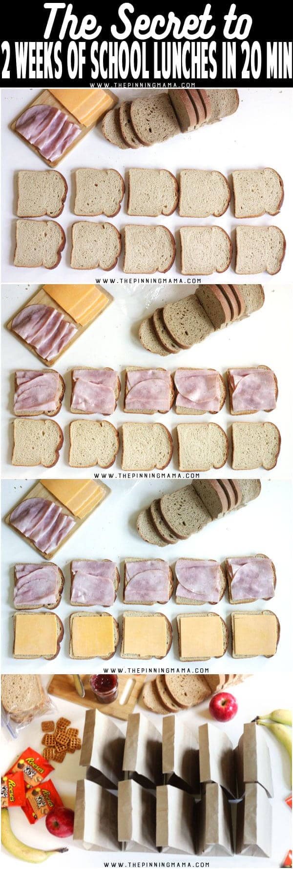 How to make freezer sandwiches - Great for prepping a weeks worth of lunches at a time to save time and stress in the mornings! I can do this for school and work lunches!