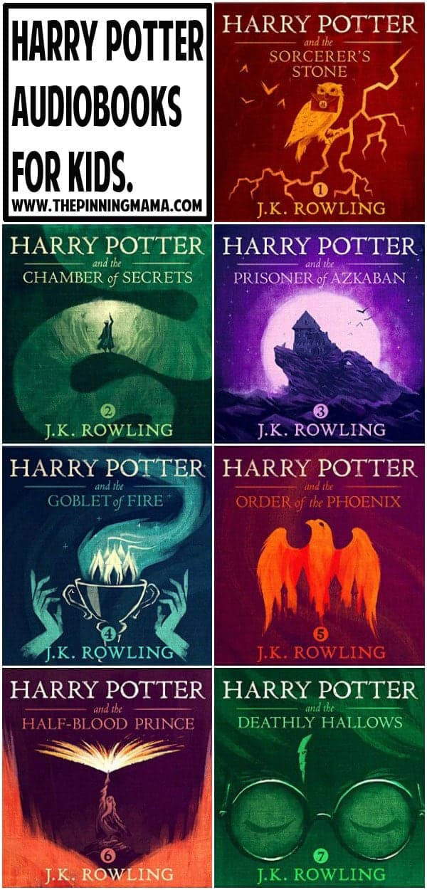 Harry Potter Audio Books - PERFECT for long road trips this summer!! Best Audio Books for a Road Trip with Kids - 20+ ideas your kids will love listening to! Options for long and short trips plus series the whole family will get into!!