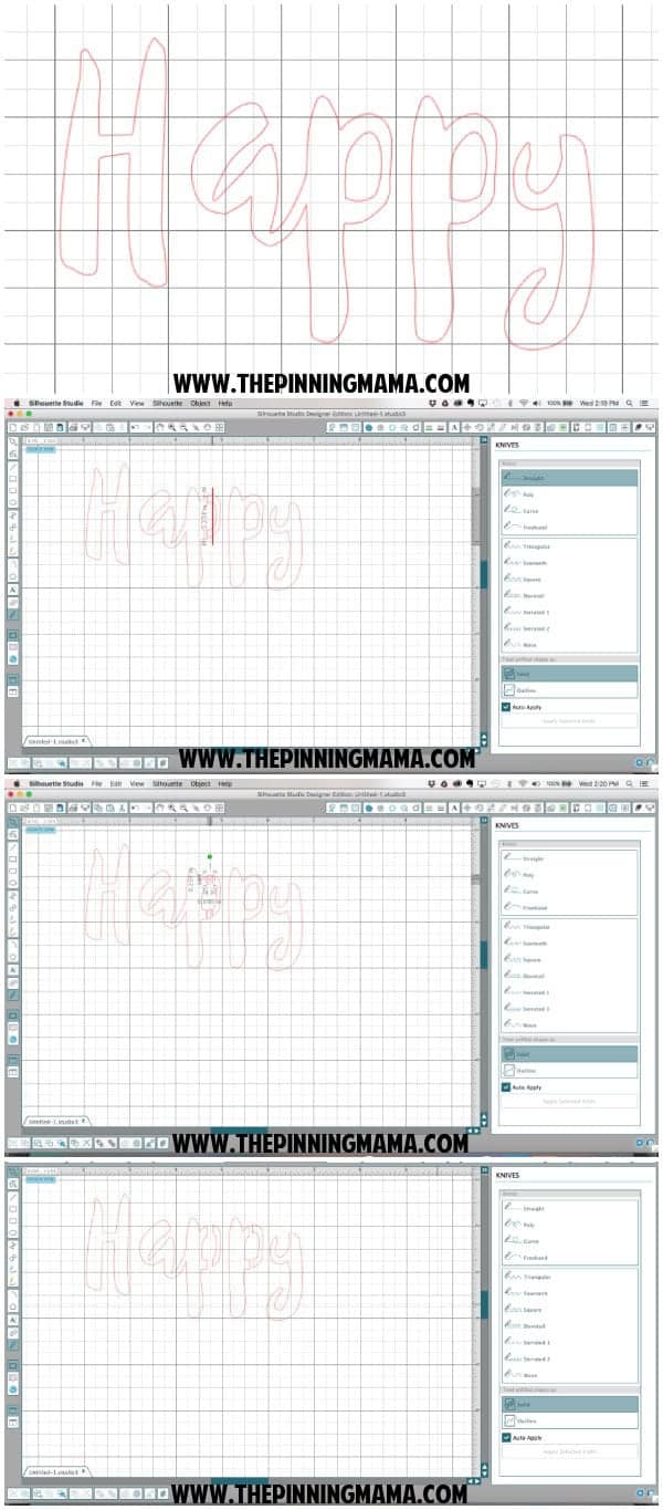 How to make ANY font into a stencil to design and cut with your SIlhouette Studio Software. This is so helpful for making wood signs and tons of other projects where you want to stencil words onto something and paint it!