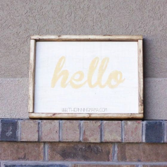 Hello Wood SIgn - Super cute for front door!