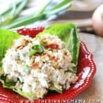 World's Best Loaded Chicken Salad Recipe - Packed with all of my favorite flavors! Cheddar Cheese, sour cream, and BACON!!