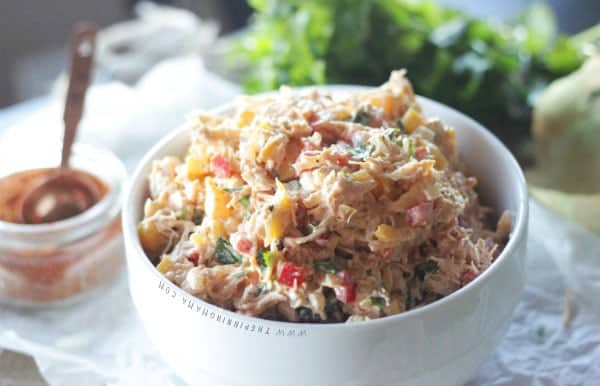 Barbecue Chicken Salad recipe - This recipe is naturally paleo, gluten free, dairy free and whole30 compliant but you will love it whether you are on a diet or not because it is absolutely DELICIOUS! It is a fast and easy recipe to make and is the perfect lunch or summer dish.