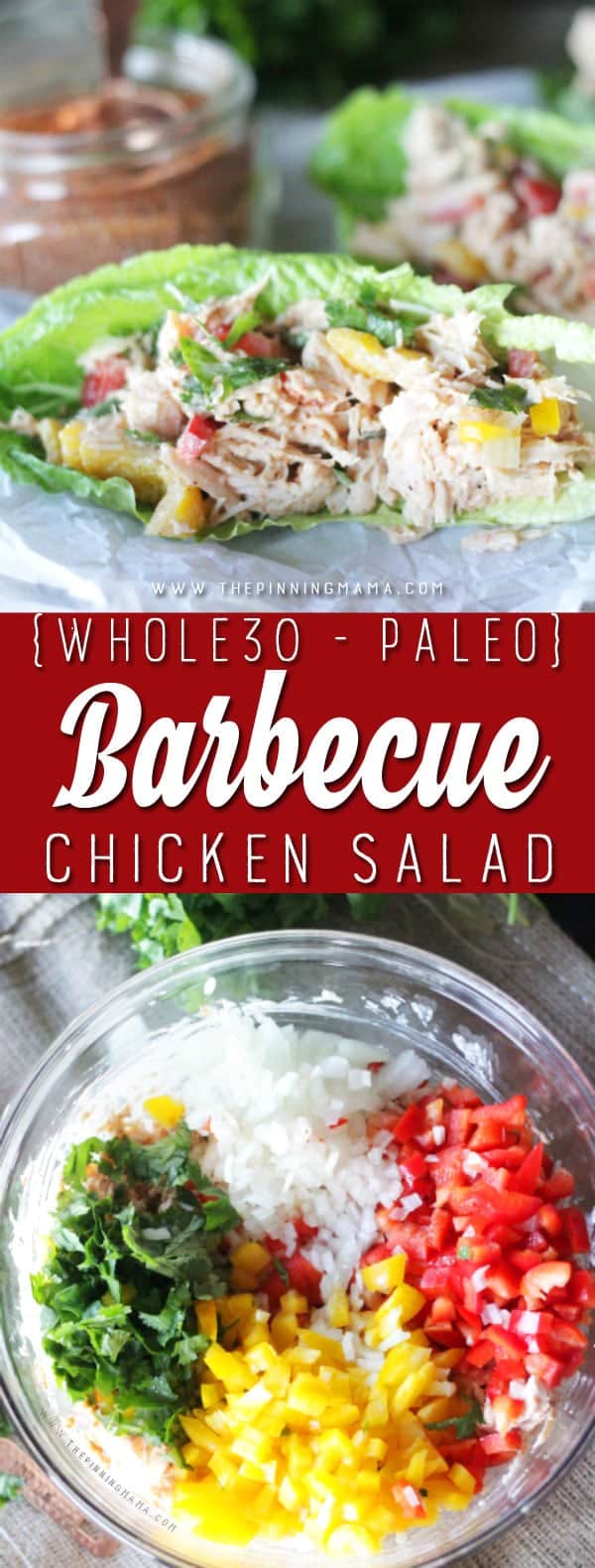 Barbecue Chicken Salad recipe - This recipe is naturally paleo, gluten free, dairy free and whole30 compliant but you will love it whether you are on a diet or not because it is absolutely DELICIOUS! It is a fast and easy recipe to make and is the perfect lunch or summer dish.