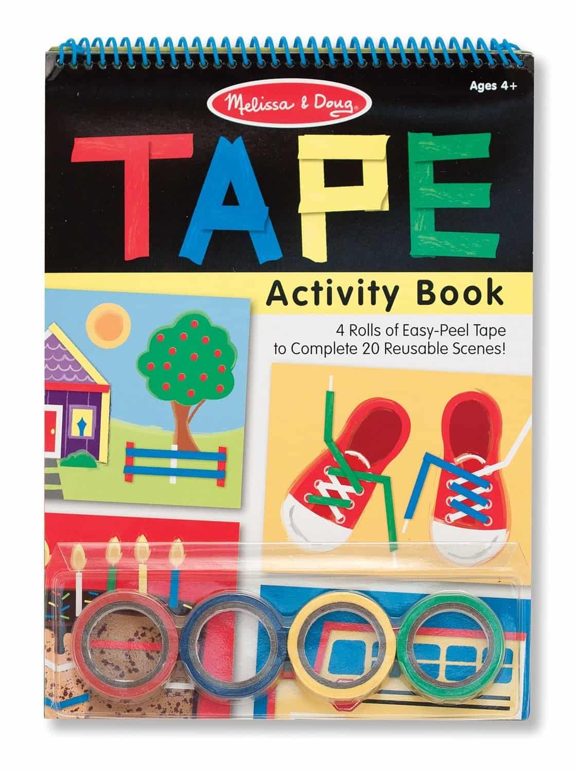 10+ Awesome Ways to Entertain your Kids on a Roadtrip: Tape Activity Book| www.thepinningmama.com