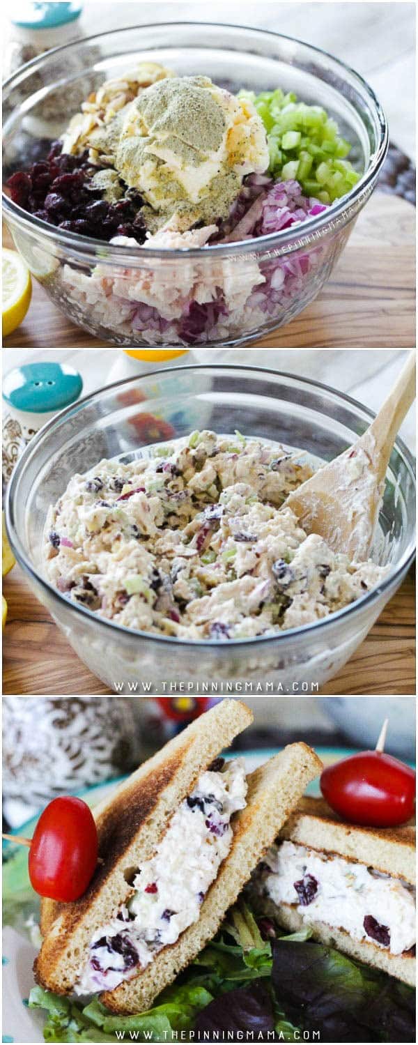 Cranberry Almond Chicken Salad Recipe - You have got to try this!  So delicious!!  I love making this for an easy lunch.  Nothing is better!