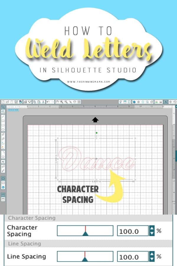 How to change the spacing between the letters in a word in Silhouette Studio. Great for making custom crafts with your Silhouette CAMEO and Portrait.