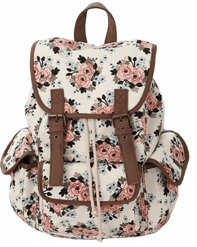 10+ Coolest Backpacks for Girls: Canvas Floral | www.thepinningmama.com
