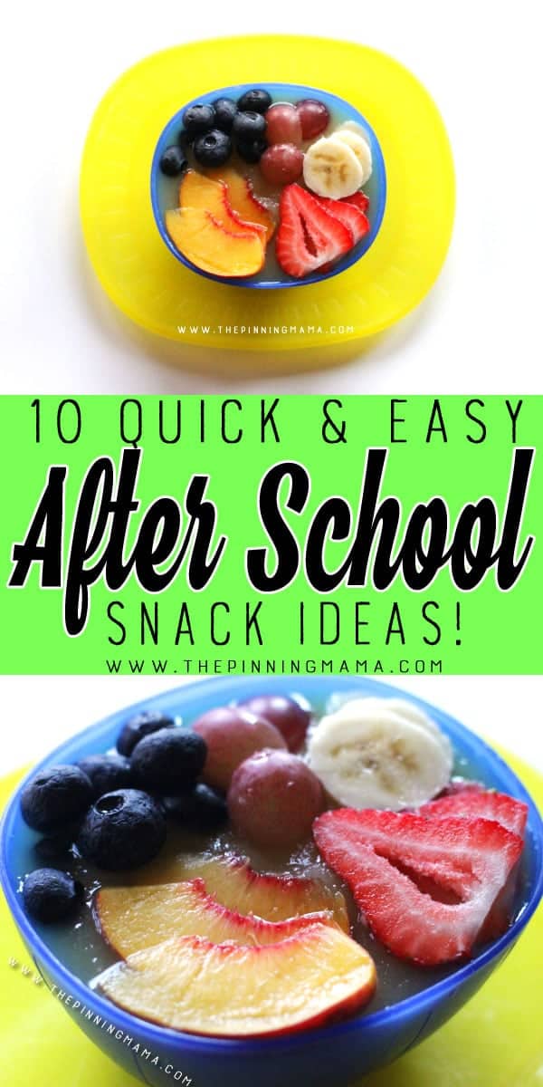 Apple Sauce "Smoothie" Bowl - So much easier than making a smoothie and my kids LOVE it! 10 Quick and Easy After School Snack Ideas for Kids. You can literally make all of these in only 5 minutes!!