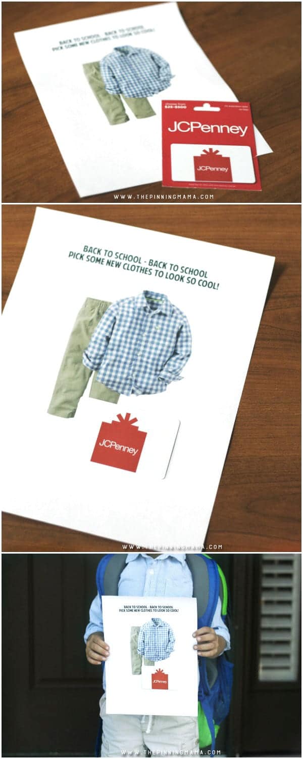 LOVE this idea!! Give your kids a gift card for back to school shopping so they can learn how to budget and shop responsibly!