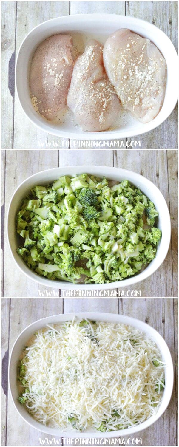 Broccoli Alfredo Chicken Bake Recipe: Easy + Delicious = Perfect dinner!! Only one dish and a few ingredients and you come out with a hot fresh super delicious dinner. This Easy Broccoli Alfredo Chicken Bake Recipe is perfect when you are looking for easy weeknight dinner ideas. Add this to your weekly meal plan!