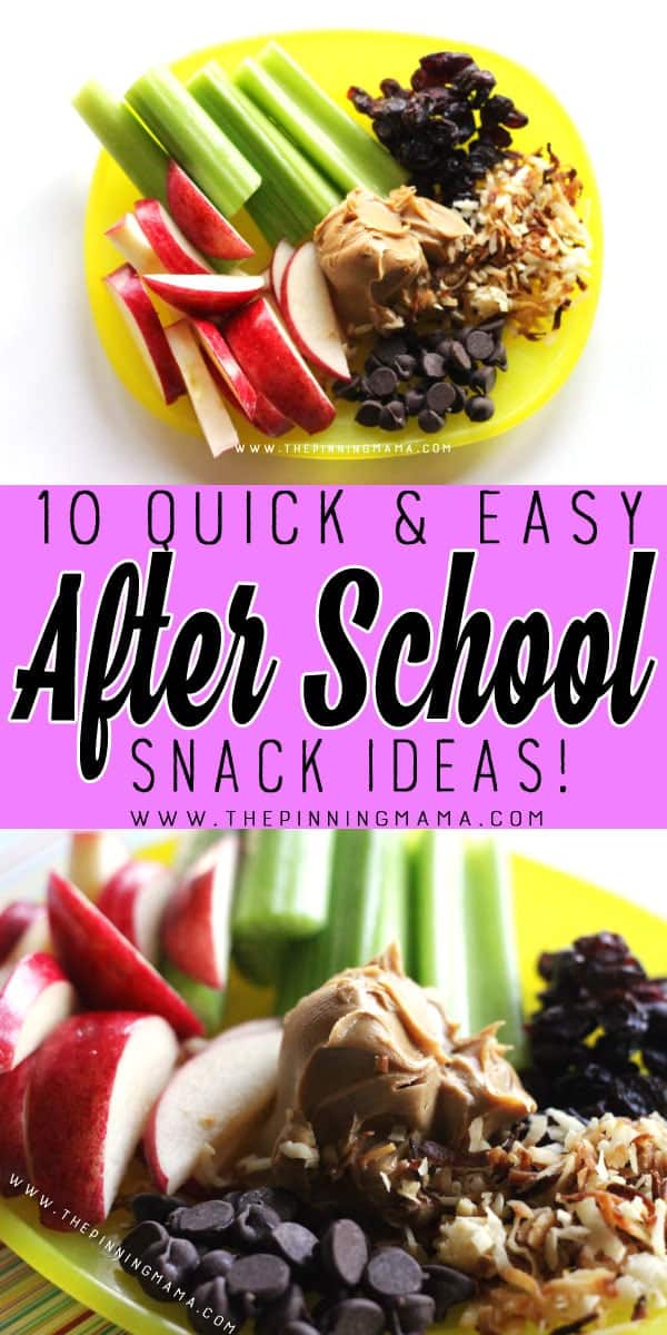 Peanut Butter DIppers - 10 Quick and Easy After School Snack Ideas for Kids. You can literally make all of these in only 5 minutes!!