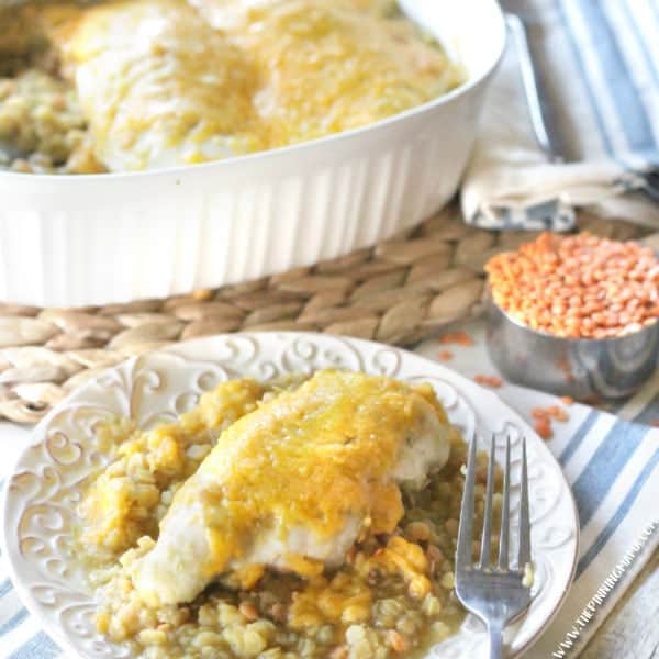 Salsa Verde Chicken Bake Recipe - 5 Ingredient Quick, Healthy & Easy Dinner Idea. Great for busy week nights!