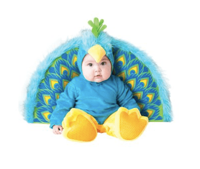 10+ Cutest Halloween Costumes for Baby Girl : Precious Peacock | www.thepinningmama.com