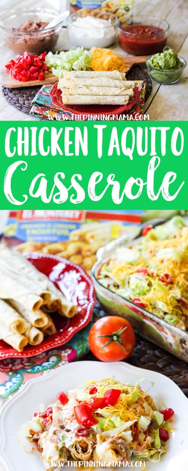 Absolutely the PERFECT tailgating appetizer!!! Everyone will want the recipe. Chicken Taquito Casserole Recipe - 20 minutes and 8 ingredients for the perfect easy appetizer or weeknight dinner!