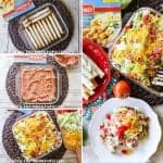 Chicken Taquito Casserole Recipe - This quick and easy dinner idea will be one that everyone LOVES! Plus it makes a great heavy appetizer perfect for football and tailgating. You can make this in as little as 20 minutes and people will absolutely beg for the recipe!