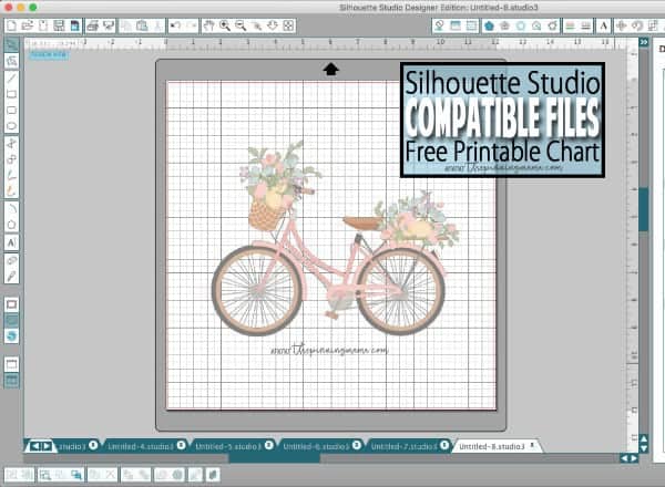 Compatible File Types for Silhouette CAMEO - Grab the free printable reference chart file for files that work in Silhouette Studio