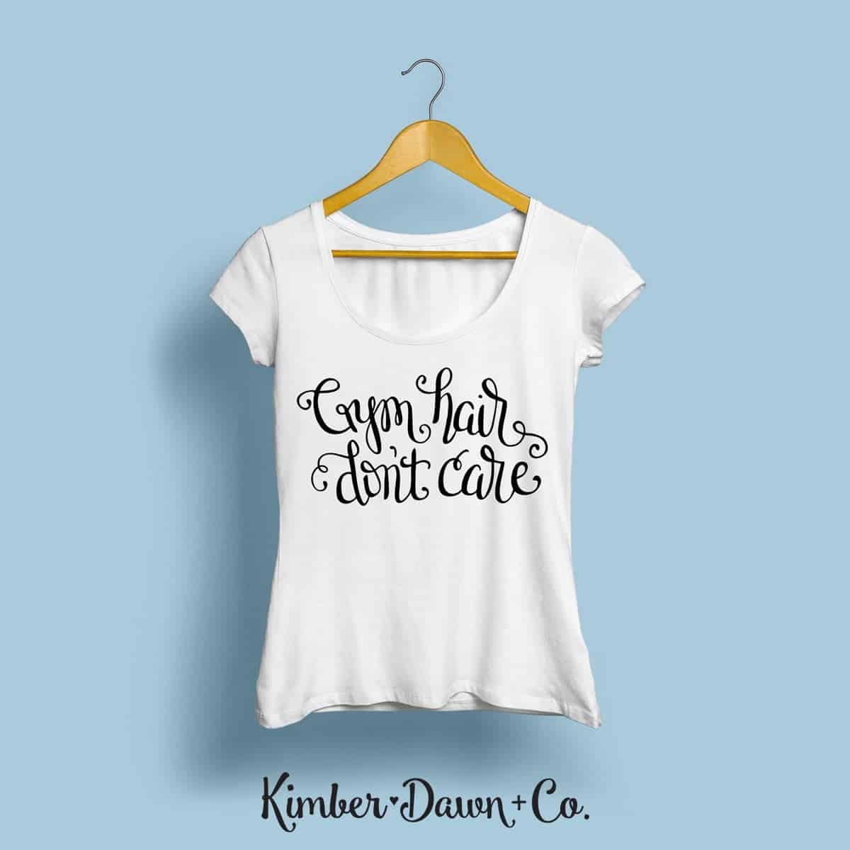 Gym Hair Don't Care - Free Cut File for Silhouette CAMEO + Cricut crafts