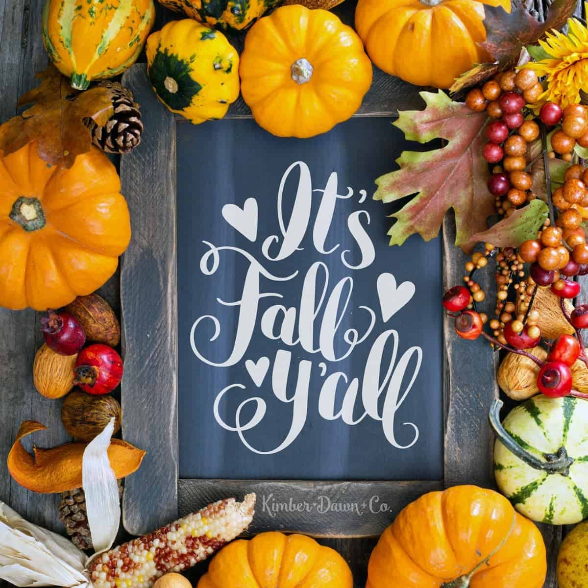 It's Fall Yall - Free Cut File for Silhouette CAMEO + Cricut crafts