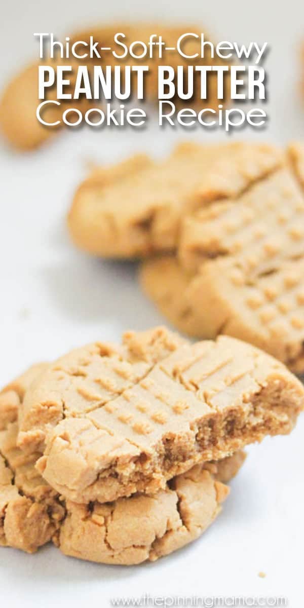 Soft & Chewy Peanut Butter Cookie Recipe • The Pinning Mama