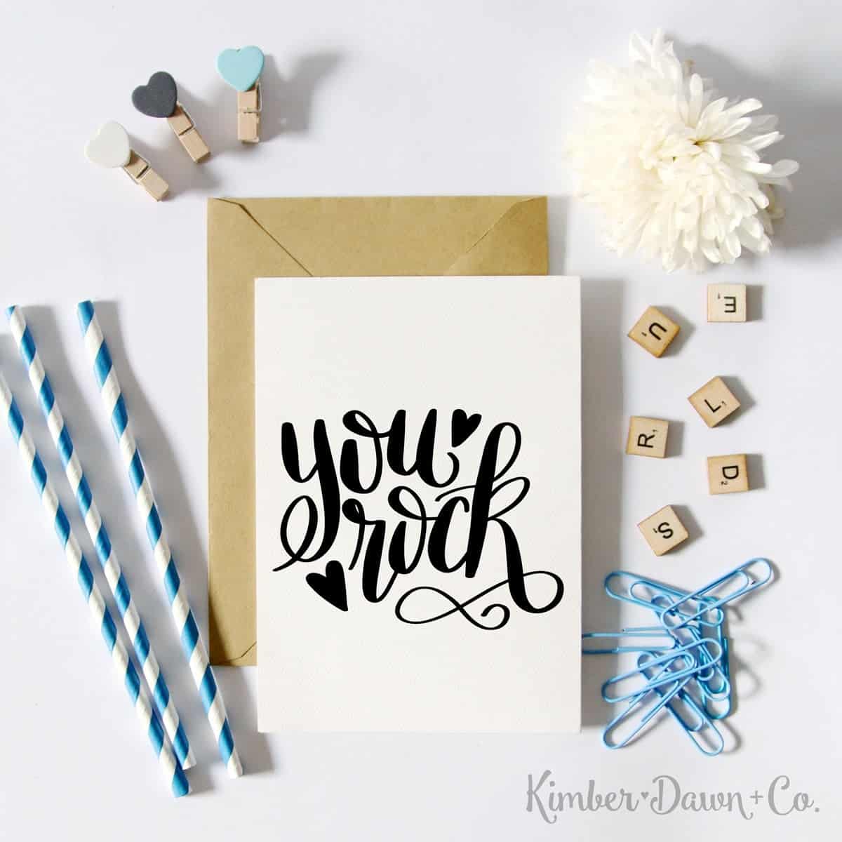 You Rock- Free Cut File for Silhouette CAMEO + Cricut crafts