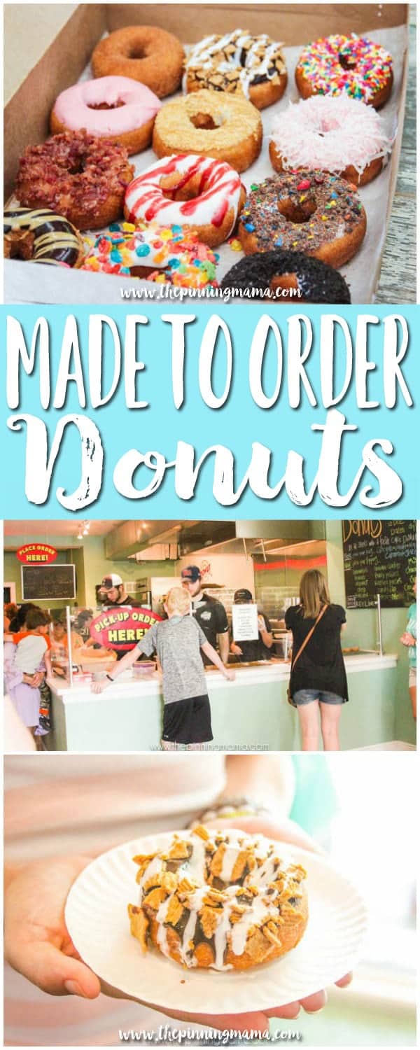 Made to order donuts at the Donut Experiment on Anna Maria Island Florida