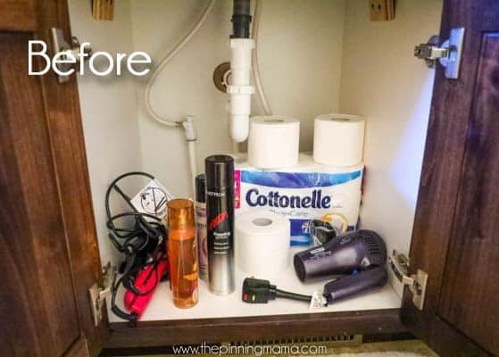 5 Bathroom Hacks to Keep Organized! These are so simple and super smart! Includes organizing ideas for make up, flat irons, hair spray and products, toilet paper, bath toys and more!