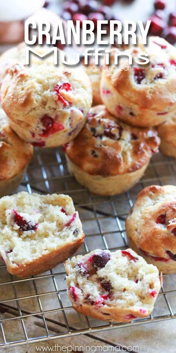 This is the BEST breakfast recipe! Fresh cranberry muffins are absolutely my favorite holiday breakfast. We make these at least 3 times every winter!