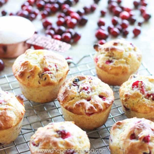 We HAVE to make these fresh cranberry muffins every Thanksgiving. Absolutely the best way to eat cranberries. Sweet, soft, with a little tang. YUM!