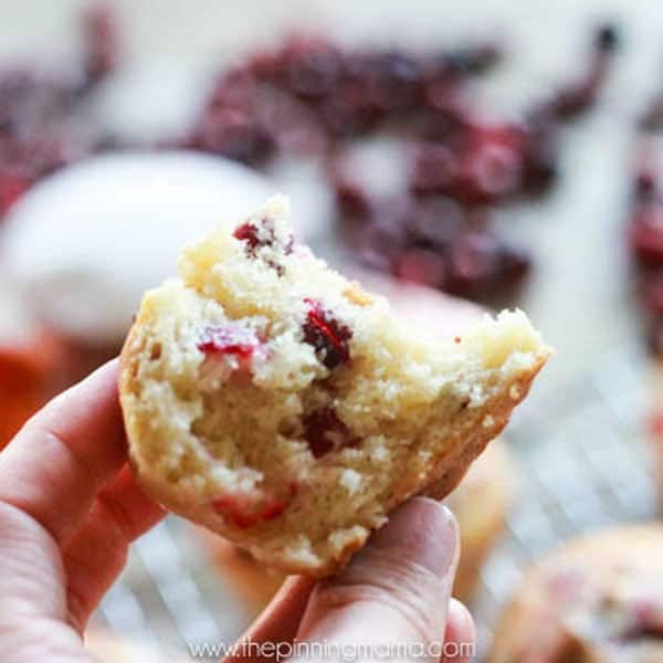 We HAVE to make these fresh cranberry muffins every Thanksgiving. Absolutely the best way to eat cranberries. Sweet, soft, with a little tang. YUM!